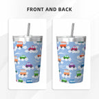 Colourful Cars Small Stainless Steel Travel Mug Cup 12oz/350ml Small Travel Mug Printed Offshore