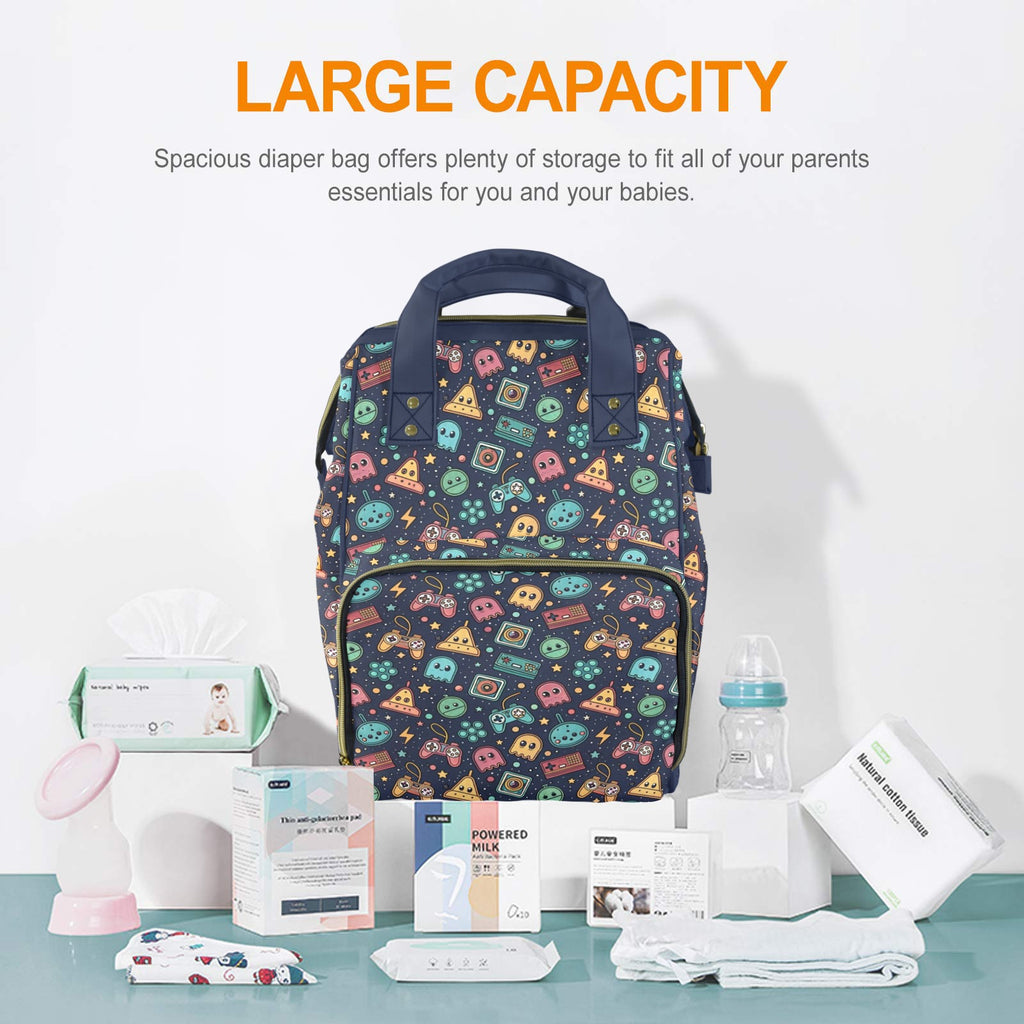 Video Game Multi-Function Backpack, Nappy / Diaper Bag Multi-function Backpack, Nappy / Diaper Bag Games Printed Offshore Retro
