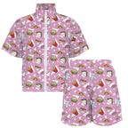 Fast Food Women's Windbreaker Short Set Women's Windbreaker Short Set Food Printed Offshore