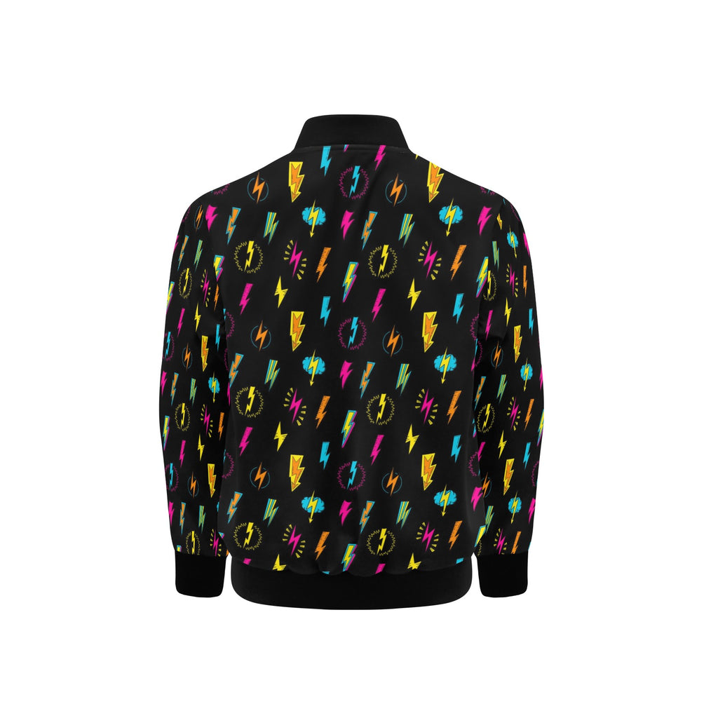 Fun Lightning Kids Bomber Jacket Kids Bomber Jacket comic Printed Offshore
