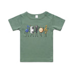 Cute Music Characters AS Colour Baby T-shirt
