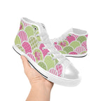 Floral Tabs - Women's High Top Canvas Shoes Womens Classic High Top Shoes Plants Printed Offshore