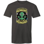 Alien, I'm Not Saying It Was Humans - Mens T-Shirt Charcoal Mens T-shirt Printed In Australia Sci Fi