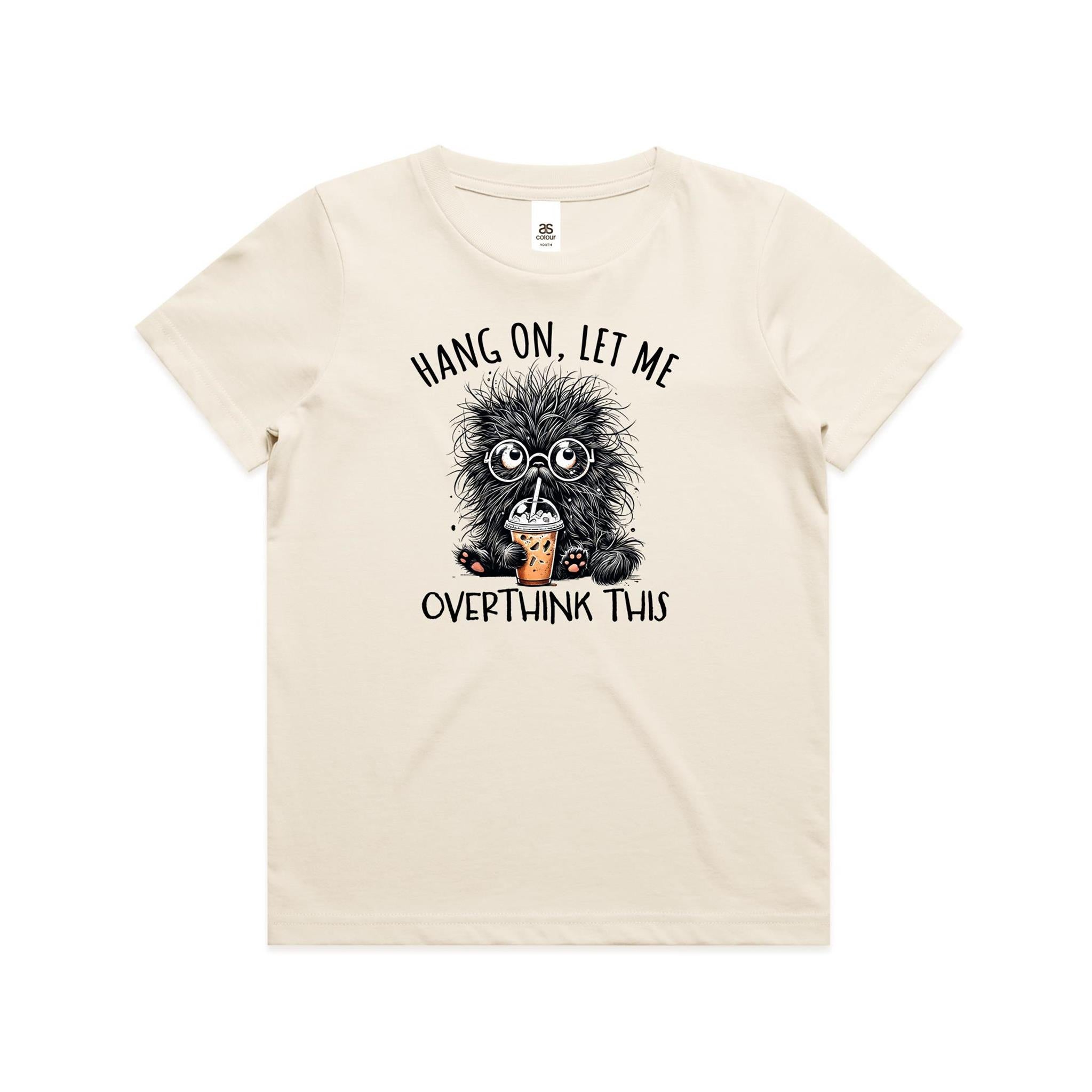 Frazzled Cat, Hang On Let Me Overthink This - Kids Youth T-shirt