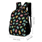 Colourful Cassette Tapes Backpack, Lunch Bag & Pencil Case Set