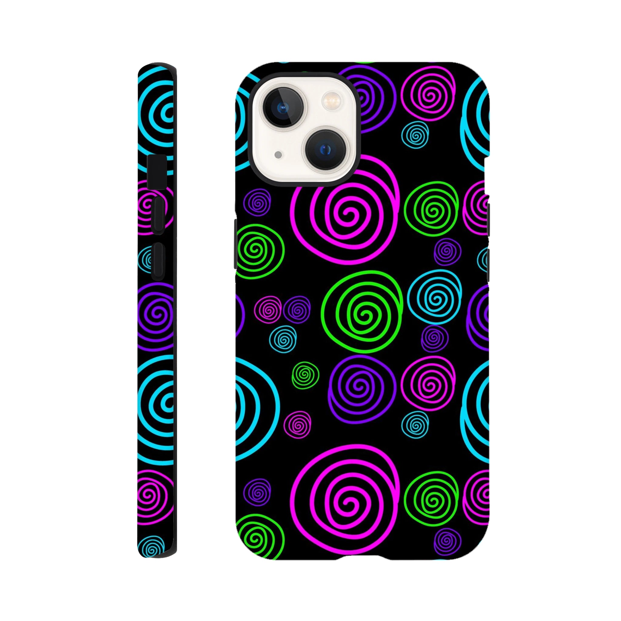 Bright Spirals - Apple iPhone Tough case iPhone 13 iPhone Tough Case Globally Fulfilled