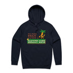Slow Down And Enjoy Life, Palm Tree - Mens Hoodie Navy Mens Hoodie Printed In Australia Summer
