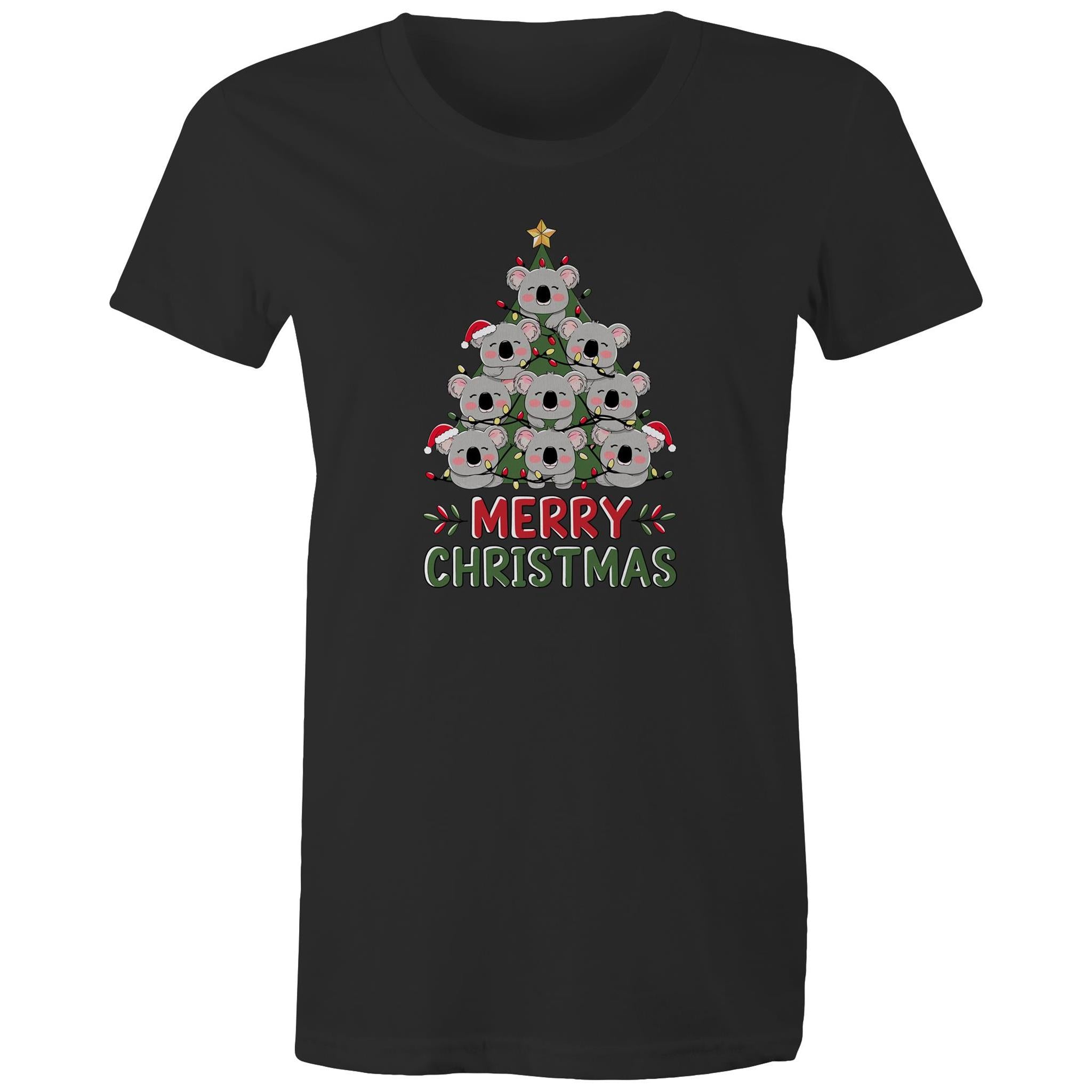 Koala Christmas Tree - Womens T-shirt