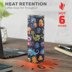 Monster Mania - 20oz Tall Skinny Tumbler with Lid and Straw