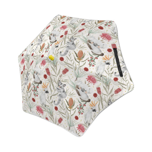 Australian Plants And Animals Kids Safe Round Corner Umbrella One Size Kids Safe Round Corner Umbrella animal Plants Printed Offshore