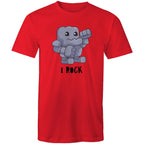 I Rock - Mens T-Shirt Red Mens T-shirt Music Printed In Australia