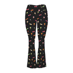 Candy High Waist Crossover Tummy Control Flare Leggings High Waist Flare Leggings Food Printed Offshore