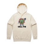 Cell-fie Cell Selfie Men's AS Colour Hoodie Ecru Mens Hoodie Printed In Australia Science