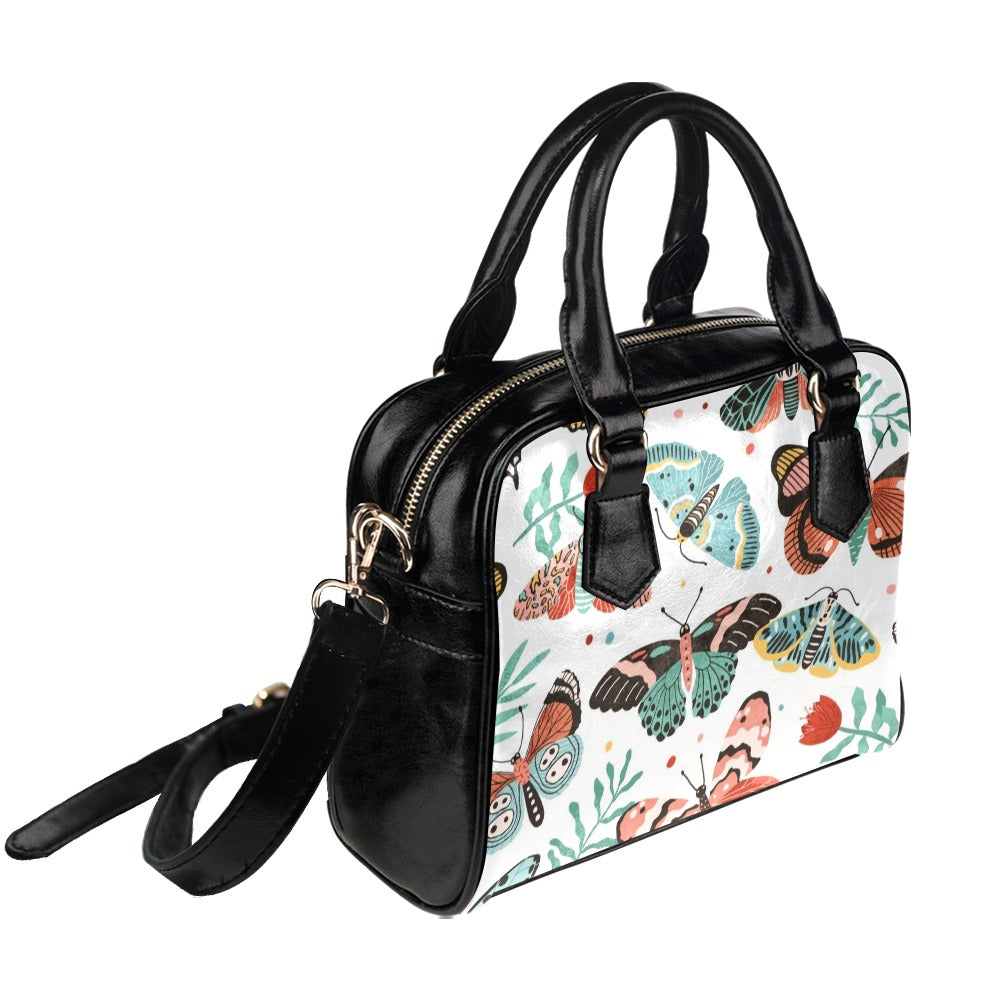 Pretty Moths And Butterflies Shoulder Handbag