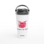 Personalised - Drummer By Night - White 15oz Stainless Steel Travel Mug Default Title Personalised Travel Mug Globally Fulfilled