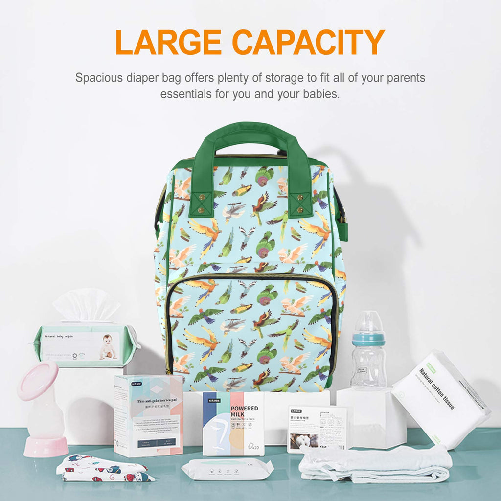 Parrots Multi-Function Backpack, Nappy / Diaper Bag Multi-function Backpack, Nappy / Diaper Bag animal Printed Offshore
