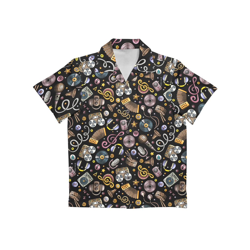Retro Music Mix - Junior Kids Hawaiian Shirt