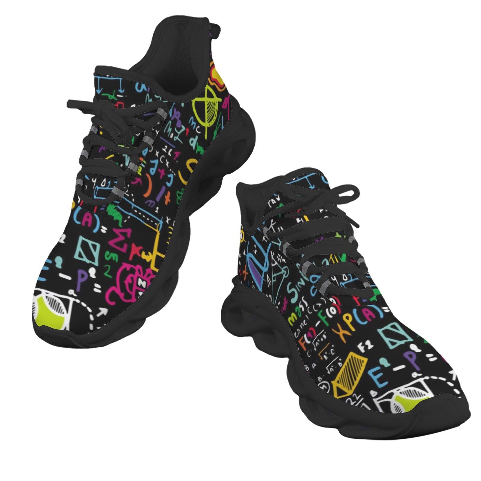 Colourful Maths Formulas Women's Twisted Sole Sneakers