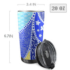 Blue Swirl - 20oz Mobile Tumbler with Lid (Black Lock) 20oz Travel Mug Printed Offshore