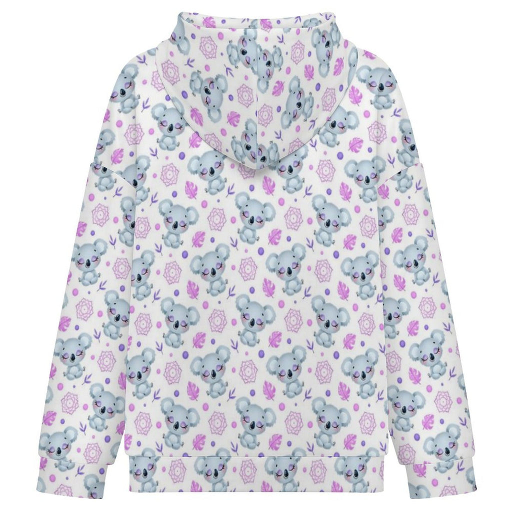 Zen Koala Women's Full-Zip Hoodie
