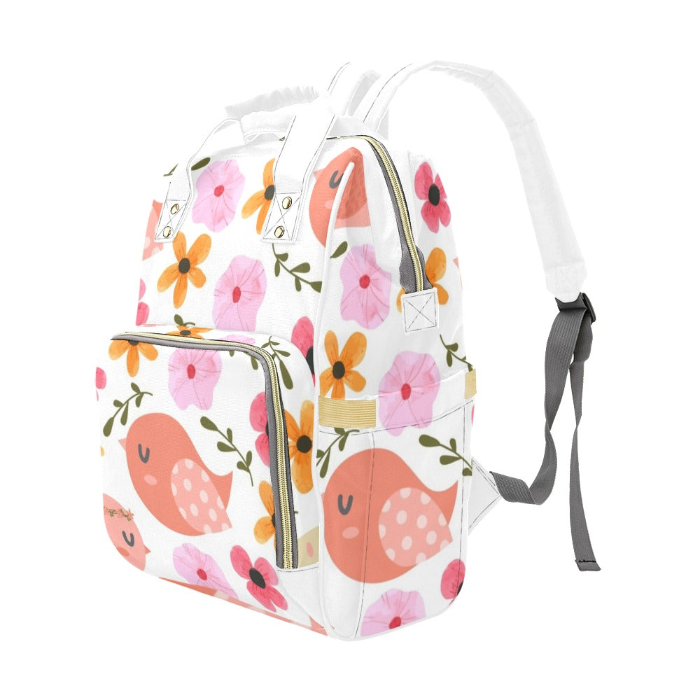 Lovely Birds - Multi-Function Backpack, Nappy / Diaper Bag