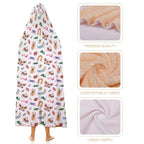 Cute Bugs Kids Hooded Blanket 100cm x 130cm Kids Hooded Blanket Printed Offshore