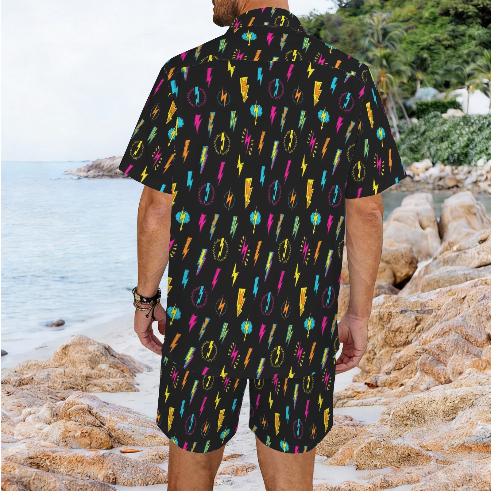 Fun Lightning - Men's Hawaiian Shirt & Shorts Set