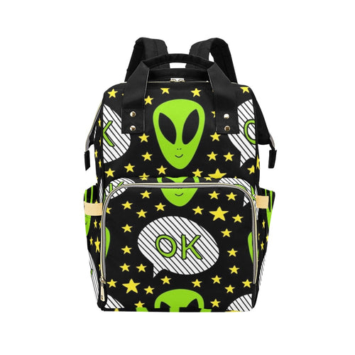 Alien OK Multi-Function Backpack, Nappy / Diaper Bag One Size Multi-function Backpack, Nappy / Diaper Bag Printed Offshore
