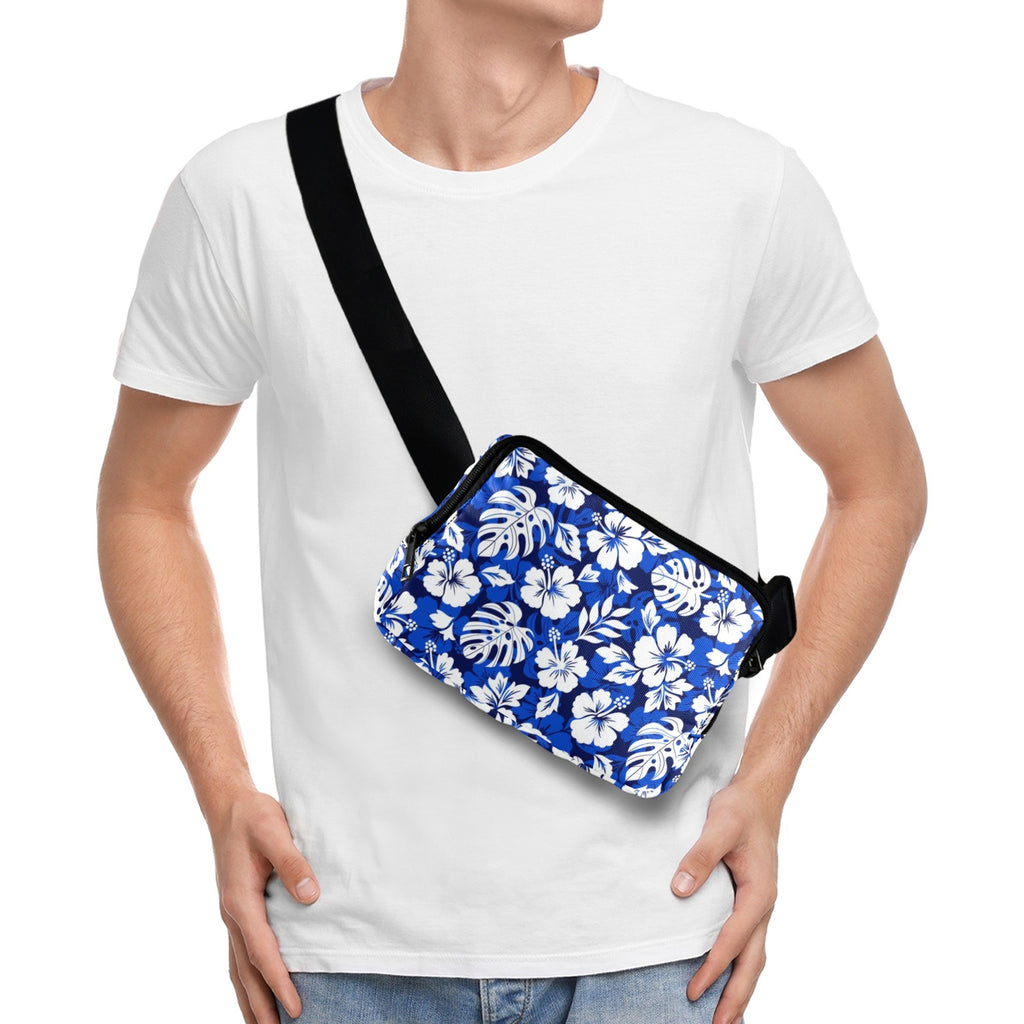 Blue Hawaiian Floral - Belt Bag