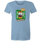 Brewtiful, Coffee Press - Womens T-shirt Carolina Blue Womens T-shirt Coffee Printed In Australia