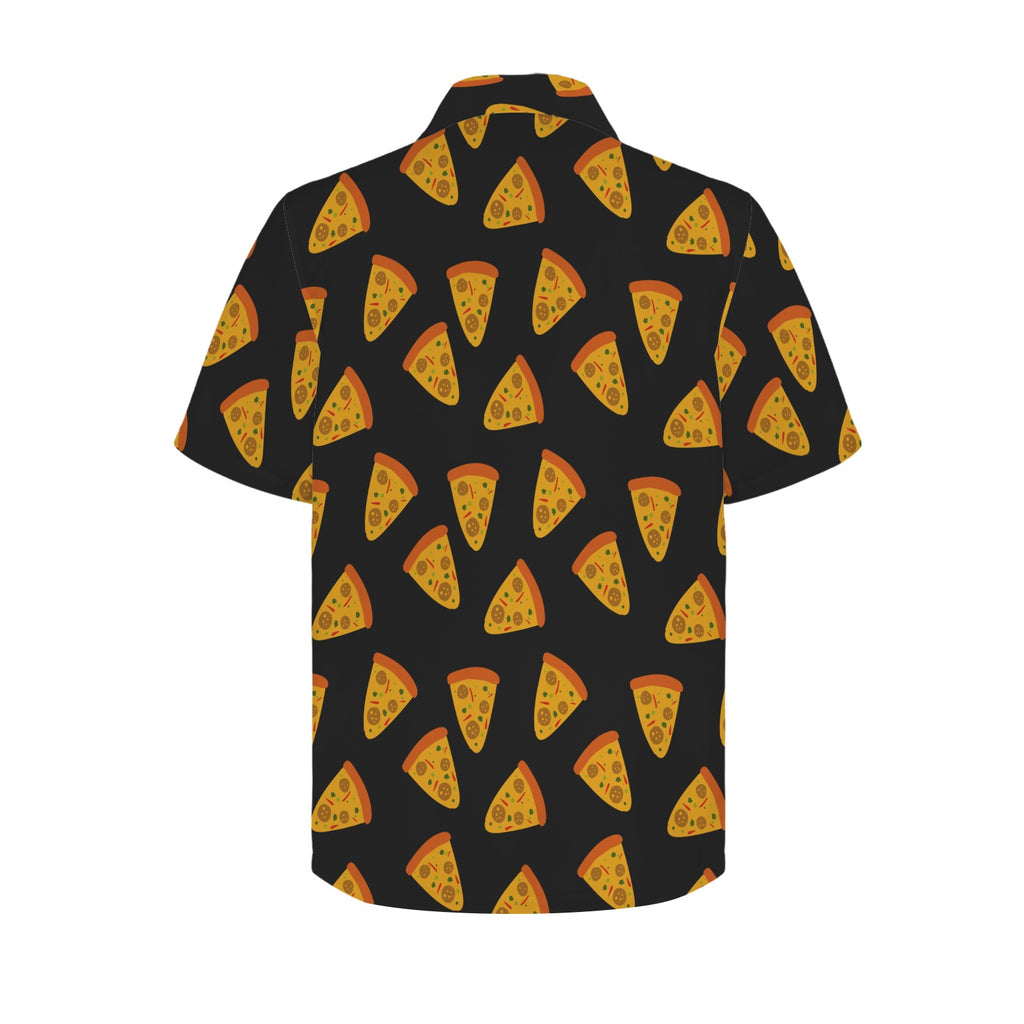 Pizzas Men's Short Sleeve Hawaiian Shirt Men's Hawaiian Shirt (New) Food Printed Offshore