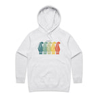 Vintage Guitar Headstocks - Womens Hoodie White Marle Womens Hoodie Music Printed In Australia