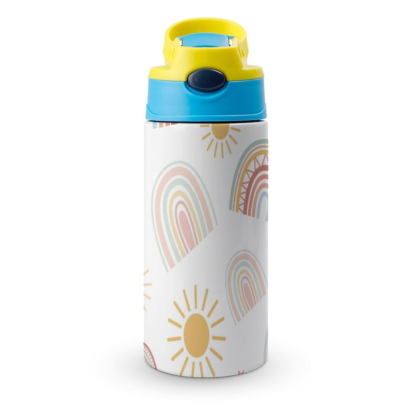 Pastel Rainbows - Little Kids Water Bottle blue 350ml Little Kids Water Bottle Printed Offshore