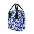 Blue Hawaiian Floral - Zipper Lunch Bag Zipper Lunch Bag Printed Offshore