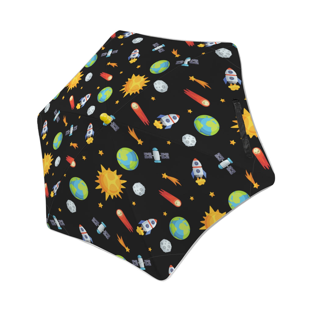 Busy Space Kids Safe Round Corner Umbrella One Size Kids Safe Round Corner Umbrella Printed Offshore Space