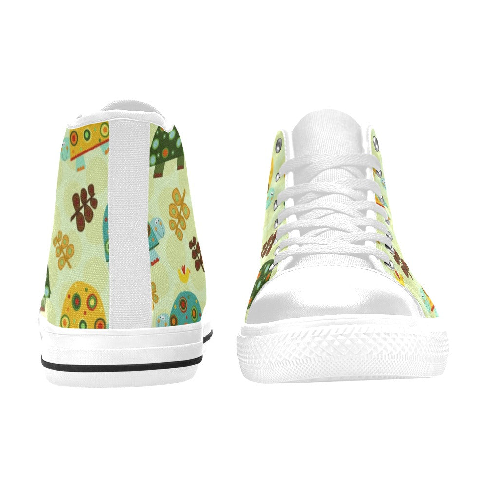 Retro Turtles - Men's High Top Canvas Shoes