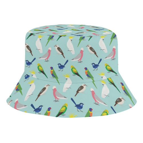 Australian Birds Kids' Bucket Hat white Kids Bucket Hat animal Birds Printed Offshore