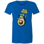 Avocado, I Don't Give A Guac - Womens T-shirt Bright Royal Womens T-shirt Food Printed In Australia