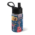 Music Instruments 12oz Kids Water Bottle with Straw Lid