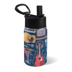 Music Instruments 12oz Kids Water Bottle with Straw Lid