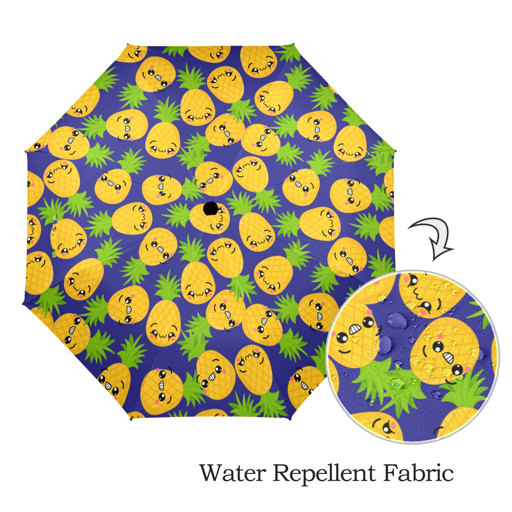 Cool Pineapples - Semi-Automatic Foldable Umbrella (Model U12) Semi-Automatic Foldable Umbrella (U12)