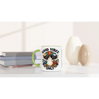Personalised Good Vibes Only, Hippie Mushroom With Sunglasses 11oz Ceramic Mug Personalised 11oz Mug Globally Fulfilled Positivity