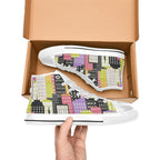 City Scape Women's High Top Canvas Shoes Womens Classic High Top Shoes Printed Offshore