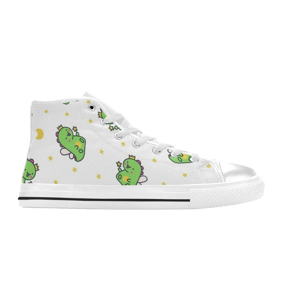 Dinosaur Fairy Women's High Top Canvas Shoes Womens Classic High Top Shoes Printed Offshore