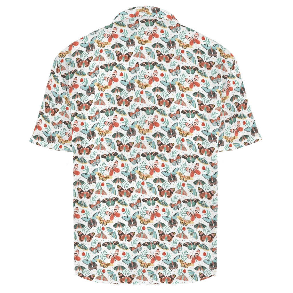 Pretty Moths And Butterflies Men's Crinkle Hawaiian Shirt