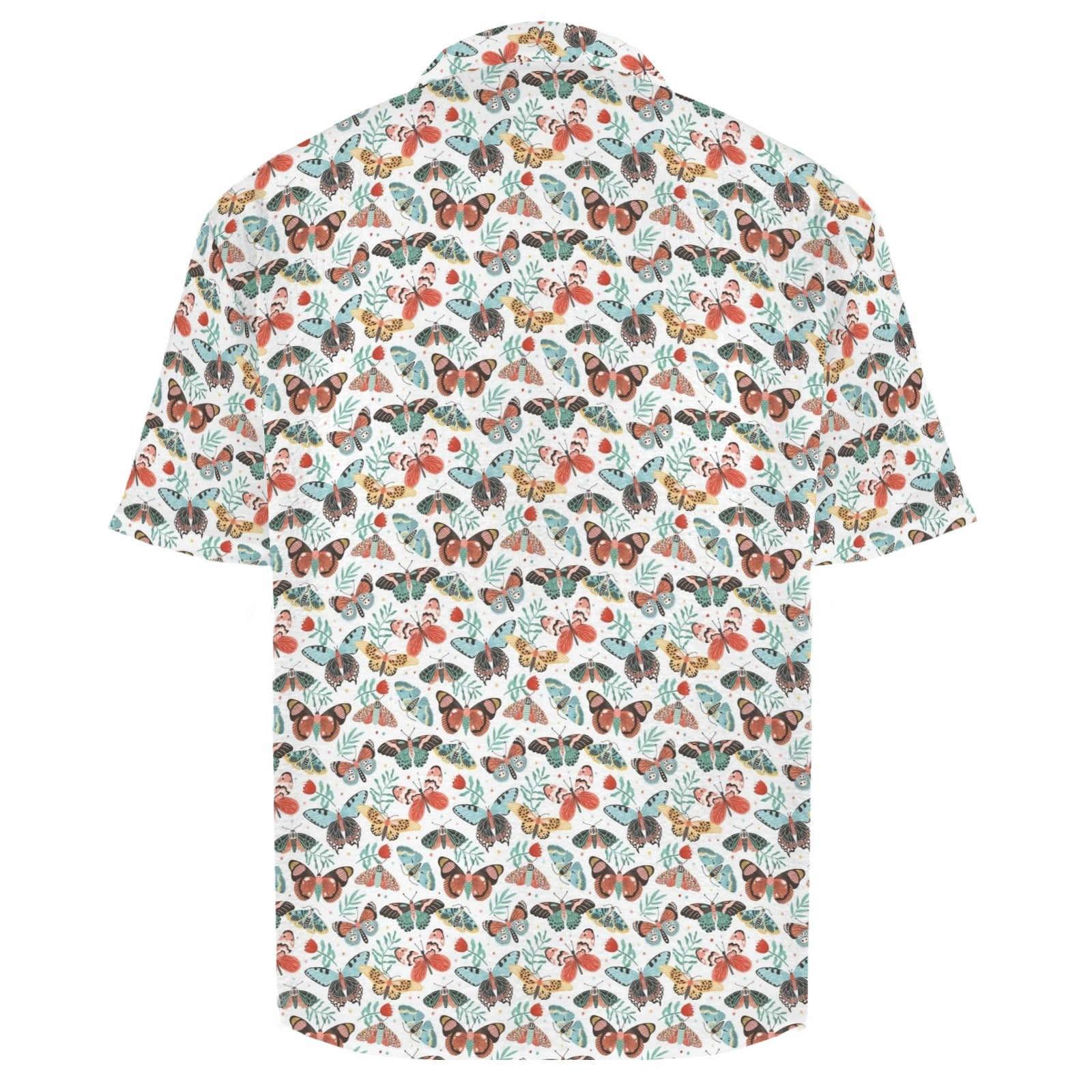 Pretty Moths And Butterflies Men's Crinkle Hawaiian Shirt