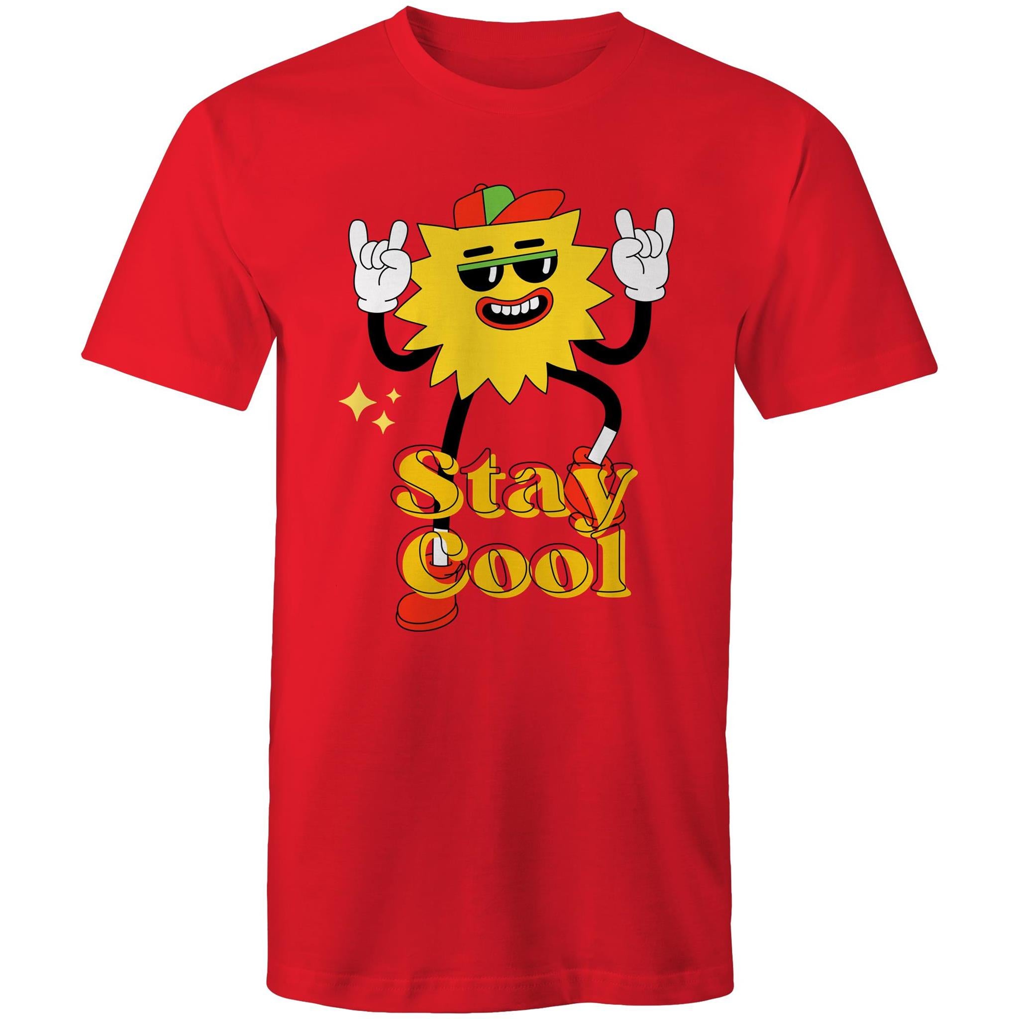 Stay Cool - Mens T-Shirt Red Mens T-shirt Printed In Australia