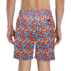 Comic Book Cells Men's Mid-Length Beach Shorts Men's Mid-Length Beach Shorts comic Printed Offshore