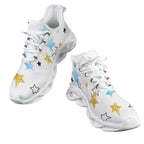 Stars In Blue And Gold Men's Twisted Sole Sneakers