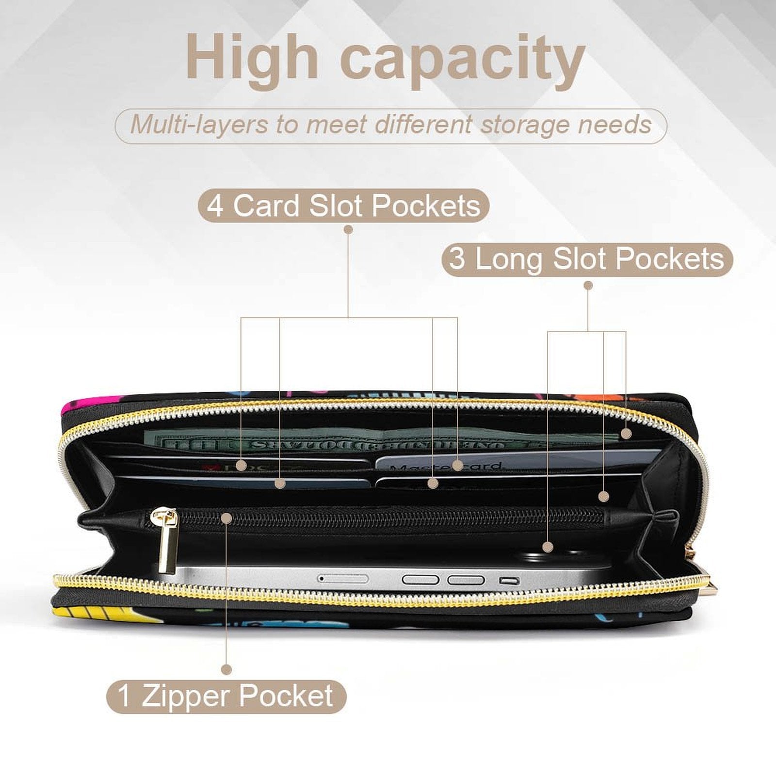 Colourful Cats -  PU Leather Wallet